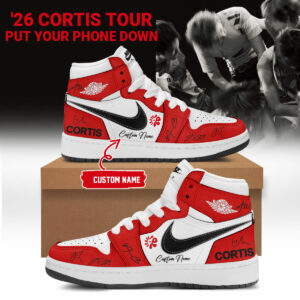 Cortis Tour 2026 Red High Top Sneakers