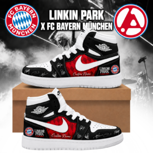 Linkin Park Fc Bayern Munchen Music Lovers Premium Custom Name High Top Sneakers
