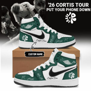Cortis Tour 2026 Green High Top Sneakers Custom Name Fan Gift Limited Edition