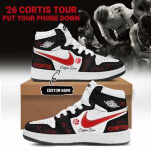 Cortis Tour 2026 Music Lovers Bold Put Your Phone Down Custom Name High Top Shoes