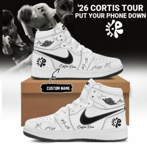 Personalized Cortis Tour 2026 Put Your Phone Down High Top Sneakers Custom Name Fan Gift Limited Edition