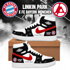 Linkin Park Fc Bayern Munchen Concert Fans Stylish Custom Name High Top Sneakers