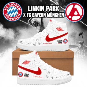 Linkin Park Fc Bayern Munchen Fans Signature Custom Name High Top Sneakers