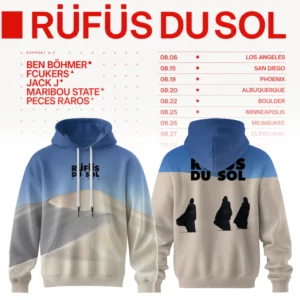 Rufus Du Sol 2026 Tour Merchandise Official Fan Hoodie