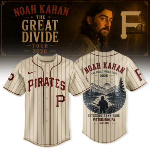 Noah Kahan X Pittsburgh Pirates Great Divide Tour 2026 Baseball Jersey