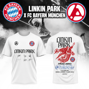 Custom Linkin Park Bayern Munich T-Shirt Soft Cotton Graphic Tee Rock Fan Gift
