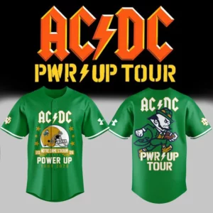 Special Power Up Tour 2026 Acdc X Notre Dame Football Jersey