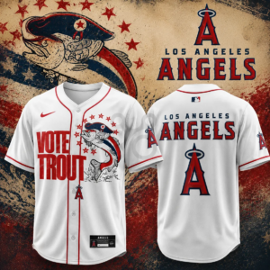 Los Angeles Angels Mike Trout Vote Trout White Baseball Jersey