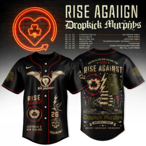 Rise Against X Dropkick Murphys 2026 Tour Black Baseball Jersey Collection