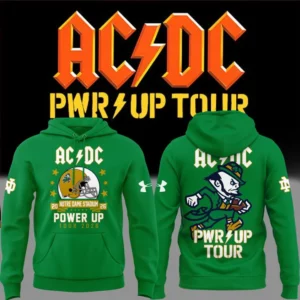 Ac Dc X Notre Dame Football Power Up Tour 2026 Limited Fan Hoodie