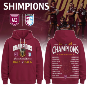 Queensland Maroons 2026 Back To Back Champions Premium Hoodie