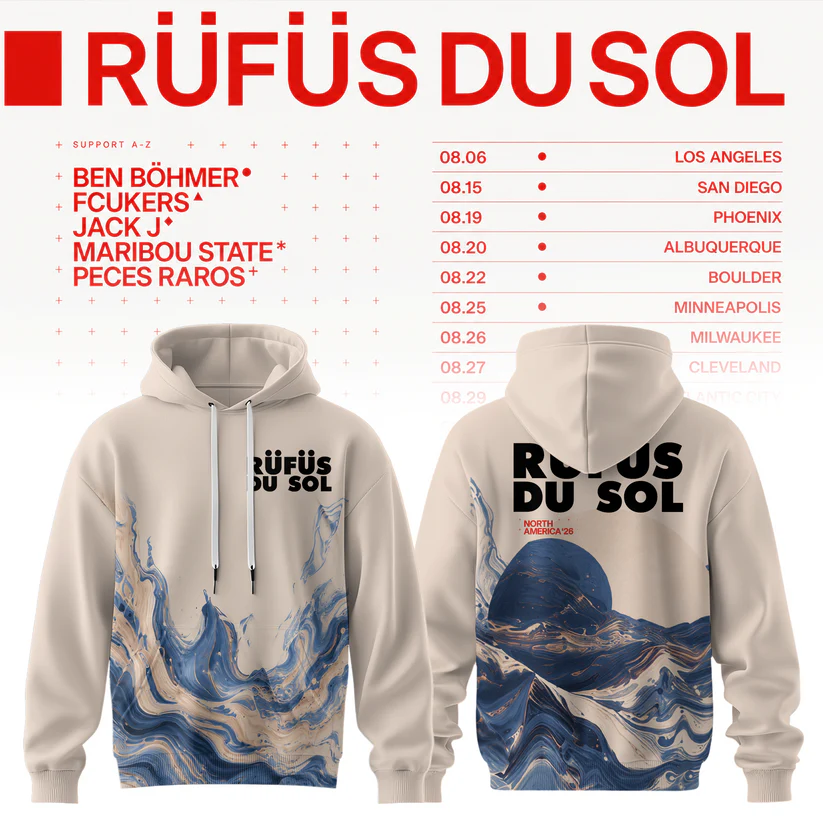 Rufus Du Sol 2026 Tour Merchandise Collector Hoodie Edition