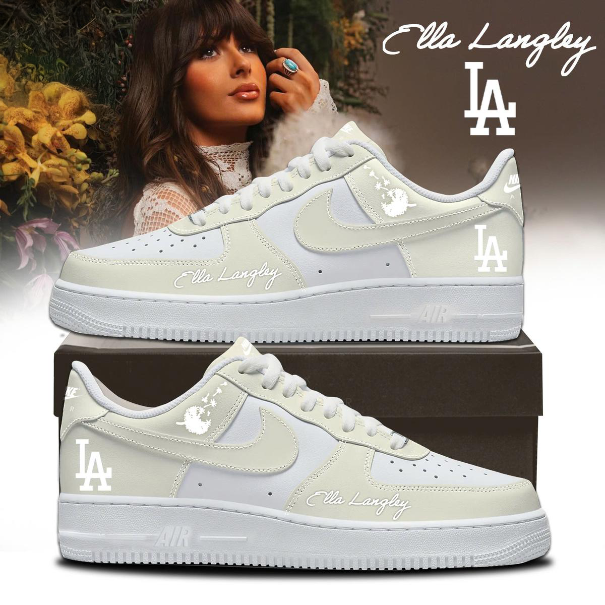 Los Angeles Dodgers X Ella Langley 2026 Air Force 1 Shoes