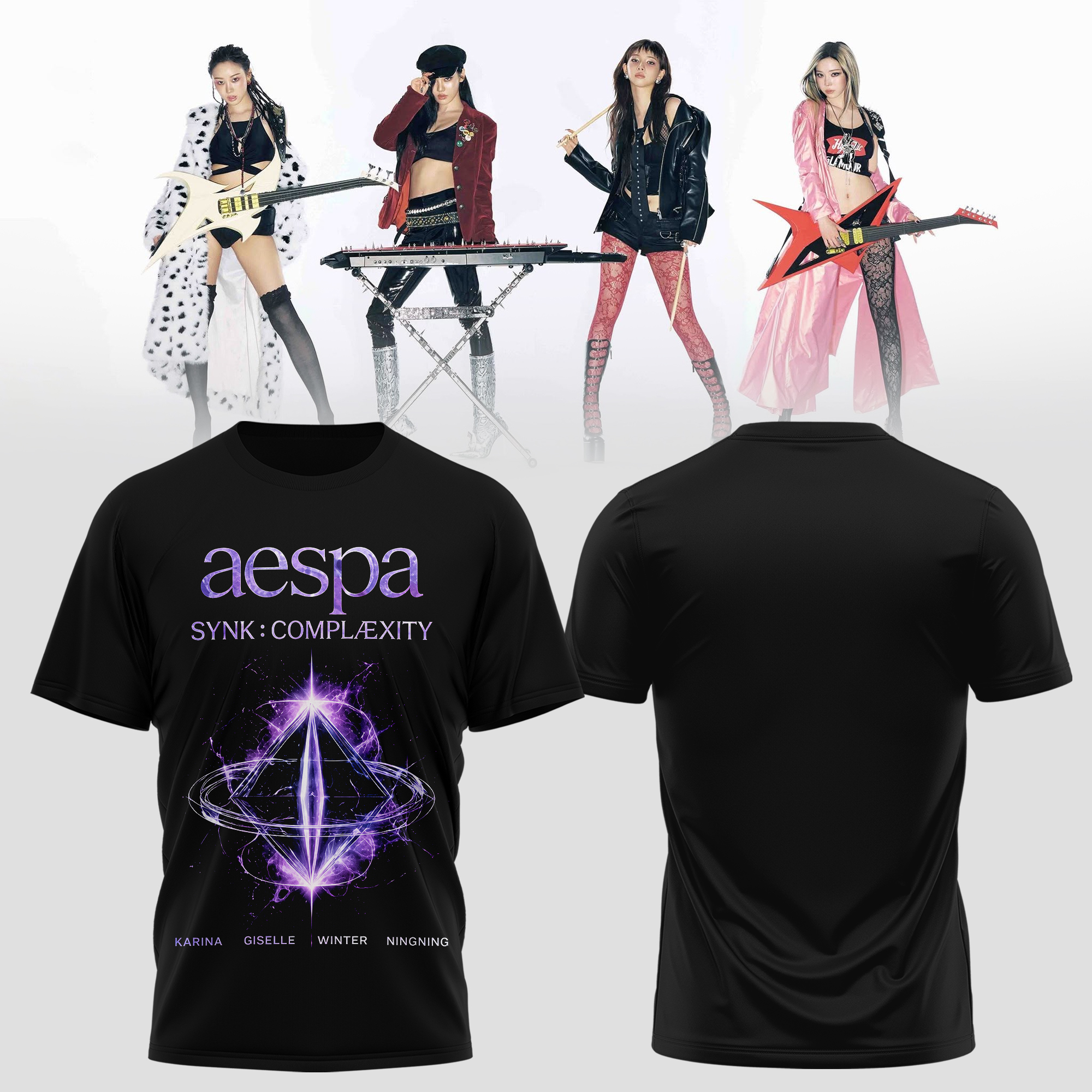 Aespa Synk CompleXity Live Tour Official Graphic T-Shirt Collection