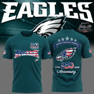 Philadelphia Eagles Usa 250Th Anniversary Patriotic Limited Edition T-Shirt