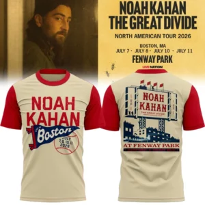 Boston Red Sox X Noah Kahan The Great Divide Tour Graphic T-Shirt