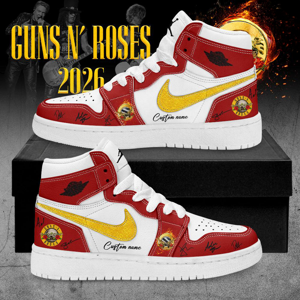 Guns N Roses World Tour 2026 Custom High Top Rock Sneakers Collection