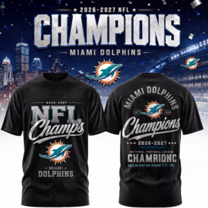 Miami Dolphins 2026 2027 Nfl Team Champions Premium 3D Fan Shirt