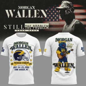Morgan Wallen X Michigan Wolverines Official Tour Graphic T-Shirt