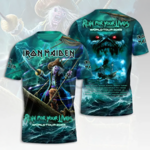 Iron Maiden Eddie Pirate 2026 World Tour Official Graphic T-Shirt