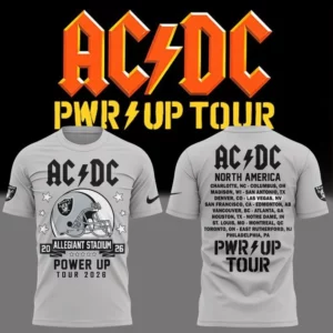 Ac Dc X Las Vegas Raiders Power Up Tour 2026 Limited Fan T-Shirt