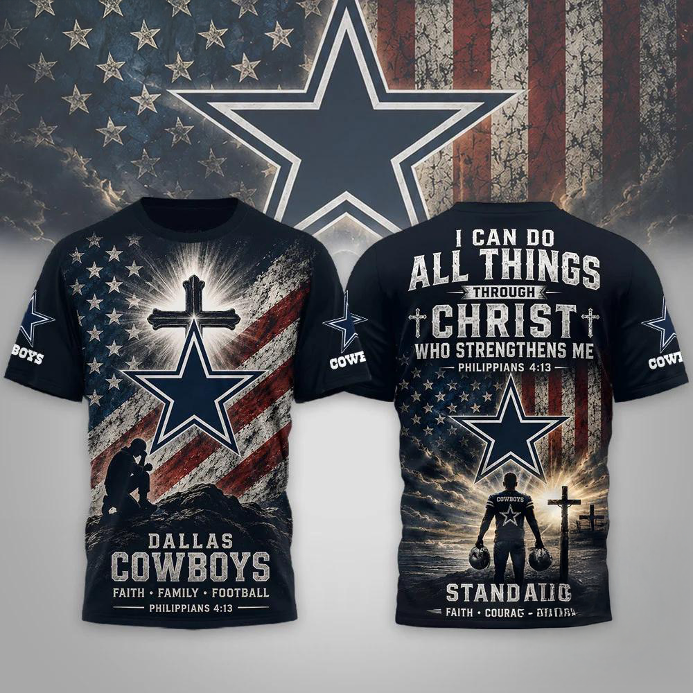 Dallas Cowboys Nfl Faith Family Limited Edition Premium 3D Shirt