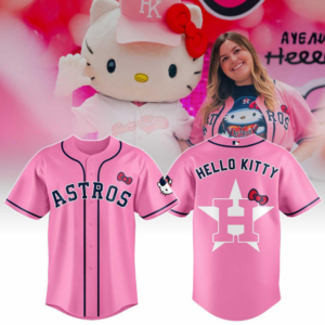 Houston Astros X Hello Kitty Cute Pink Baseball Jersey Collection