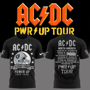 Ac Dc X Las Vegas Raiders Power Up Tour 2026 Premium Graphic T-Shirt