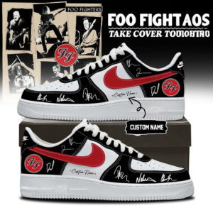 Foo Fighters Take Cover Tour 2026 Custom Name Air Force 1 Sneakers