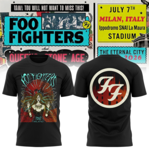Foo Fighters Take Cover Tour Milano 2026 Collector Edition Graphic T-Shirt