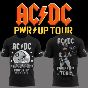 Ac Dc X Las Vegas Raiders Power Up Tour 2026 Official Fan T-Shirt