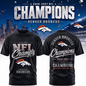 Denver Broncos 2026 2027 Nfl Team Champions Premium 3D Fan Shirt
