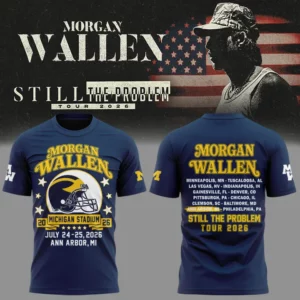 Morgan Wallen X Michigan Wolverines Premium Concert Graphic T-Shirt