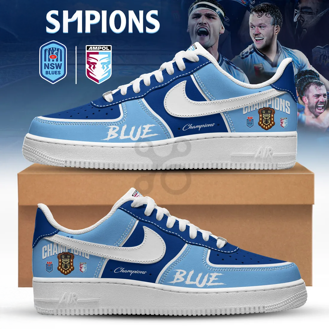 Nsw Blues Champions Custom Air Force 1 Sneakers Collection