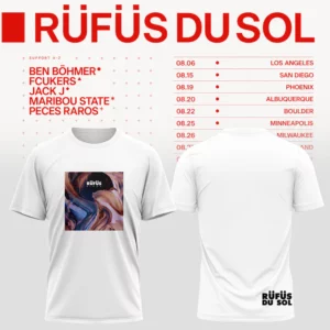 Rufus Du Sol 2026 Tour Merchandise Premium Concert Graphic T-Shirt