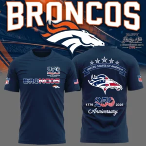 Denver Broncos Usa 250Th Anniversary Limited Graphic T-Shirt Collection
