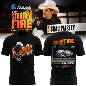 Byu Football X Brad Paisley Stadium Of Fire 2026 Graphic T-Shirt