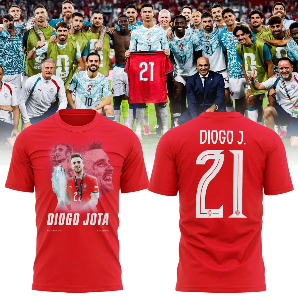 Diogo Jota Number 21 Portugal Memorial Premium Graphic T-Shirt