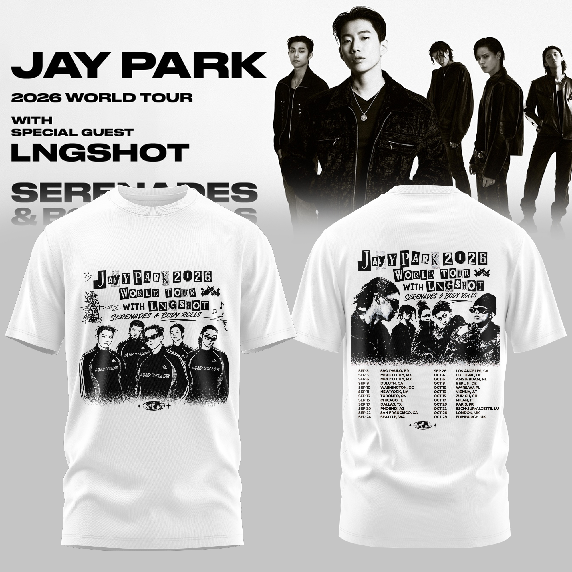 Serenades And Body Rolls Tour Collector Fan Graphic T-Shirt