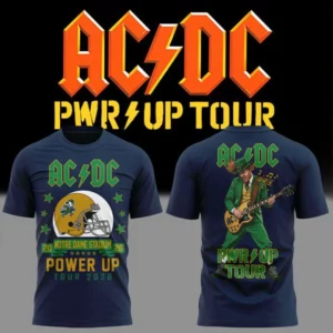 Ac Dc X Notre Dame Football Power Up Tour 2026 Limited Fan Apparel Shirt