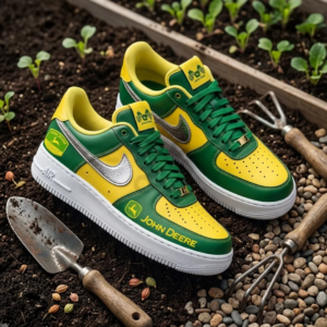 John Deere Yellow Green Custom Air Force 1 Sneakers Collection