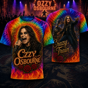 Ozzy Osbourne Crazy Train Tie Dye Graphic T-Shirt Collection