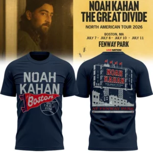 Boston Red Sox X Noah Kahan The Great Divide Tour Official Fan T-Shirt