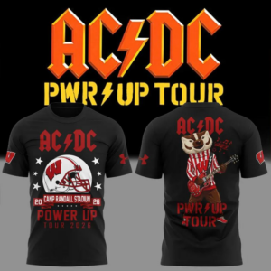 Ac Dc X Wisconsin Badgers Power Up Tour 2026 Official Graphic T-Shirt