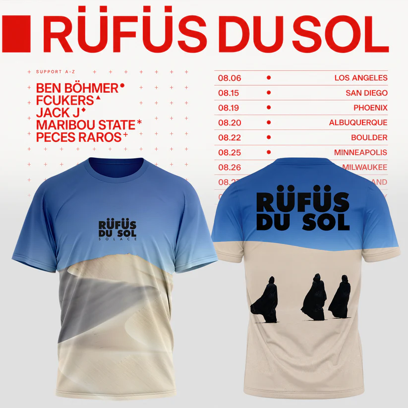 Rufus Du Sol 2026 Tour Merchandise Limited Graphic T-Shirt