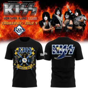 Tampa Bay Rays X Kiss Forever Band Tour 2026 T-Shirt