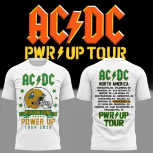 Ac Dc X Notre Dame Football Power Up Tour 2026 Limited Fan Graphic T-Shirt