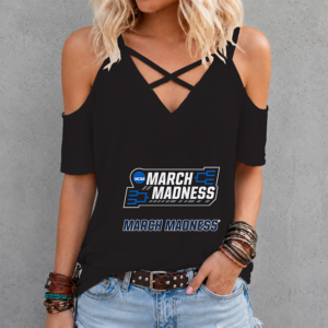 Limited Edition – Customized NCAA March Madness Criss Cross V-Neck Top TTH210710