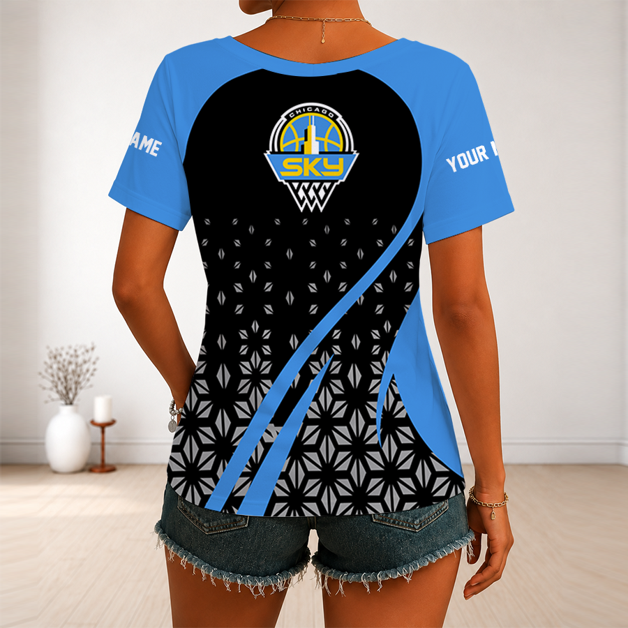 Limited Edition – Customized WNBA Chicago Sky V-Neck Female Shirt TTH210712 - Image 2