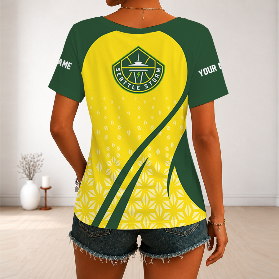 Limited Edition – Customized WNBA Seattle Storm V-Neck Female Shirt TTH210712 - Image 2